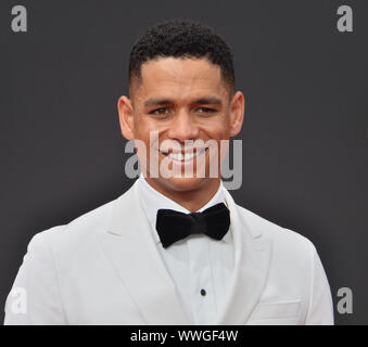 Los Angeles, USA. 15 Sep, 2019. Schauspieler Charlie Barnet besucht die Creative Arts Emmy Awards auf der Microsoft Theater in Los Angeles am Sonntag, dem 15. September 2019. Foto von Jim Ruymen/UPI Quelle: UPI/Alamy leben Nachrichten Stockfoto