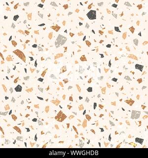 Vektor nahtlose terrazzo Textur. Venezianische Boden Hintergrund Stock Vektor