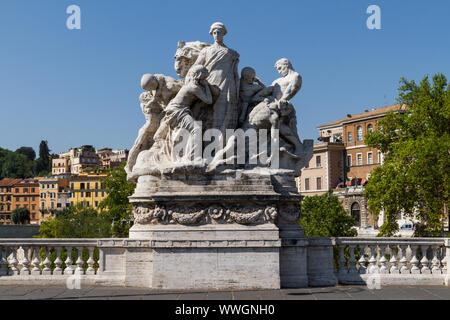 Ger: Rom. Statuen Brücke Vittorio Emanuele II. GER: Rom. Statuen Brücke Vittorio Emanuele II. Stockfoto