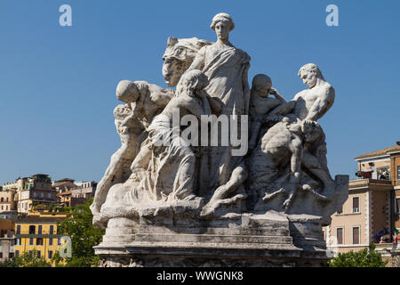 Ger: Rom. Statuen Brücke Vittorio Emanuele II. GER: Rom. Statuen Brücke Vittorio Emanuele II. Stockfoto