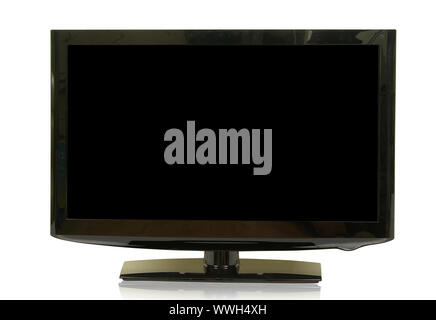 Frontalansicht des Breitbild-LCD-Monitor, isoliert auf weiss Stockfoto