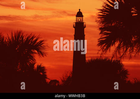 Leuchtturm von Fouras, Ponce de Leon Inlet Leuchtturm, Daytona, Florida, USA Stockfoto