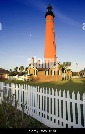 Leuchtturm von Fouras, Ponce de Leon Inlet Leuchtturm, Daytona, Florida, USA Stockfoto