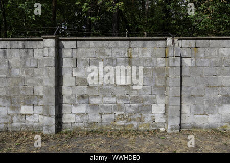 Detail des KZ Sachsenhausen, die Geschichte des Holocaust, Tourismus in Deutschland Stockfoto