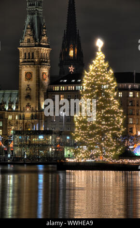 Weihnachtliches Hamburg Stockfoto