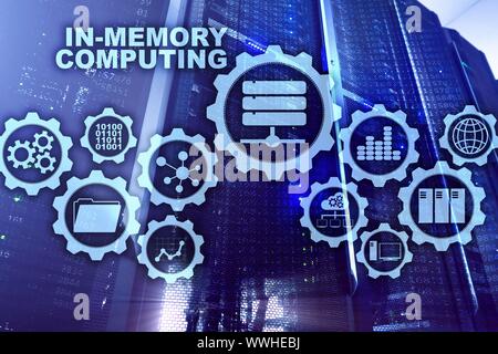 In-Memory-Computing. Technologie Berechnungen Konzept. Leistungsstarke analytische Gerät. Stockfoto