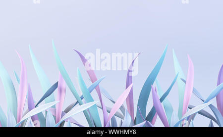 Bunte Pflanzen Hintergrund, 3D-Rendering Stockfoto