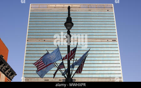 Glaspalast, UNO-Hauptsitz in New York, USA Stockfoto