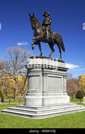 George Washington Reiterstandbild, Boston, USA Stockfoto