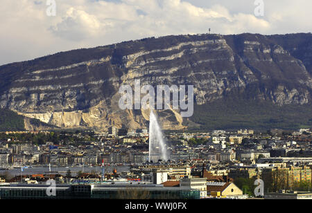 Blick auf das Stadtzentrum von Genf Stockfoto