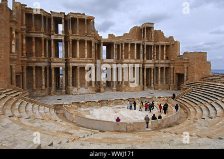 Das römische Amphitheater, Sabratha, Libyen Stockfoto