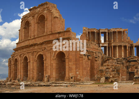 Das römische Amphitheater, Sabratha, Libyen Stockfoto