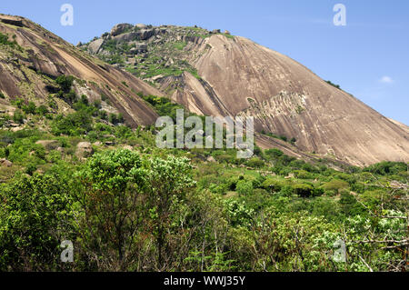 Sibebe Granitfelsen in der Nähe von Mbabane Stockfoto