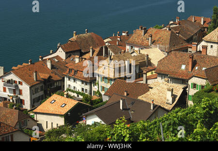 Saint-Saphorin am Genfer See Stockfoto