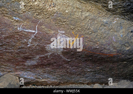 Felsmalereien der Aborigines, 20000 Jahre alt im Nourlangie, Kakadu National Park, Northern Territory Australien Stockfoto