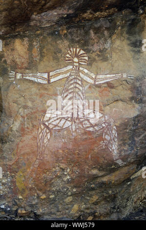 Felsmalereien der Aborigines, 20000 Jahre alt im Nourlangie, Kakadu National Park, Northern Territory Australien Stockfoto