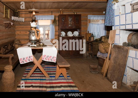 Melikhovo, Moskauer Gebiet, Russland - 3. April 2019: In einem Zimmer in der Dependance Küche. Zustand Literary-Memorial Museum-Reserve von Anton Tschechow Stockfoto