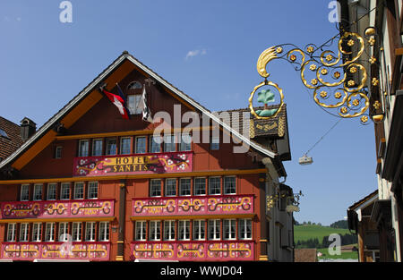 Romantik Hotel Säntis, Appenzell, Schweiz Stockfoto