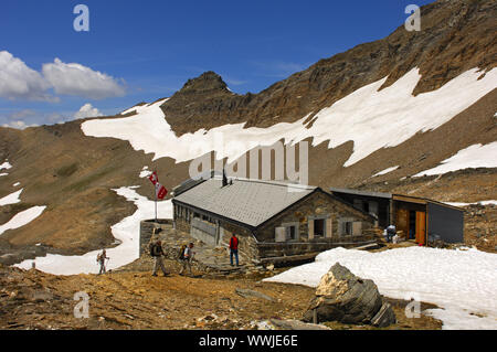 Monte Leone Hütte, Wallis, Schweiz Stockfoto