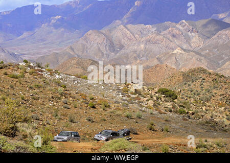 Off-road-Fahrzeug im Richtersveld Nationalpark Stockfoto