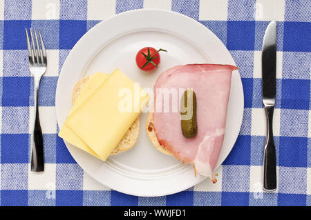 Typisch Bayerische Brotzeit snack genannt, Süd deutschland Stockfoto