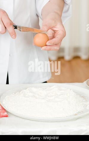 Zubereiten von Lebensmitteln Stockfoto