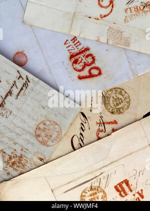 anonyme handschriftliche Antik echte alte Briefe aus Spanien postmail Stockfoto