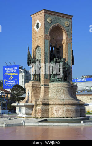 Denkmal der Republik, Taksim Square, Istanbul Stockfoto