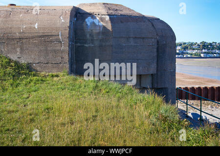 Alte deutsche Bunker auf Jersey, Großbritannien Stockfoto