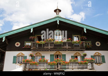 Typisches Wohnhaus in Oberbayern Stockfoto