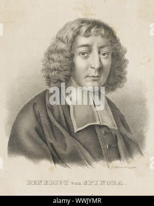 Portrait von Baruch Spinoza, C. 1830-1840. Private Sammlung. Stockfoto