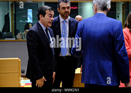 Brüssel, Belgien. 16 Sep, 2019. Der italienische Minister für EU-Angelegenheiten Vincenzo Amendola bei einem Europäischen Rat für Allgemeine Angelegenheiten. Credit: ALEXANDROS MICHAILIDIS/Alamy leben Nachrichten Stockfoto