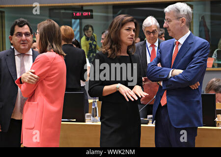 Brüssel, Belgien. 16 Sep, 2019. Ungarische Minister der Justiz Judit Varga bei einem Europäischen Rat für Allgemeine Angelegenheiten. Credit: ALEXANDROS MICHAILIDIS/Alamy leben Nachrichten Stockfoto