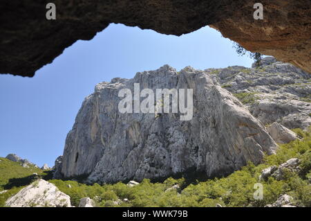 Anica Kuk in der Paklenica Schlucht Stockfoto