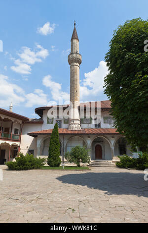 Bachtschyssaraj, Krim, Russland - Juli 22, 2019: Great Khan Moschee in der bachtschissarai Palace, Krim Stockfoto