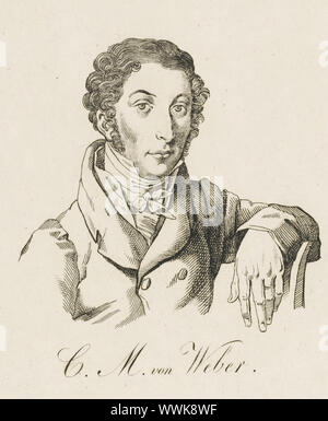 Carl Maria von Weber (1786-1826), der nach 1821. Private Sammlung. Stockfoto