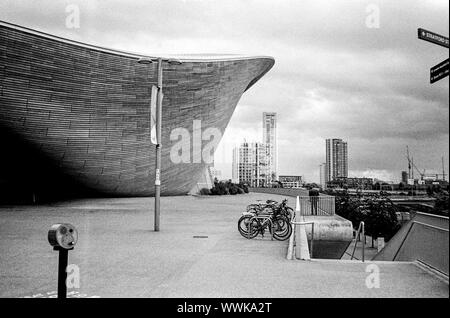 London Aquatics Centre, Queen Elizabeth Olympic Park, Stratford, London, England, Vereinigtes Königreich. Stockfoto