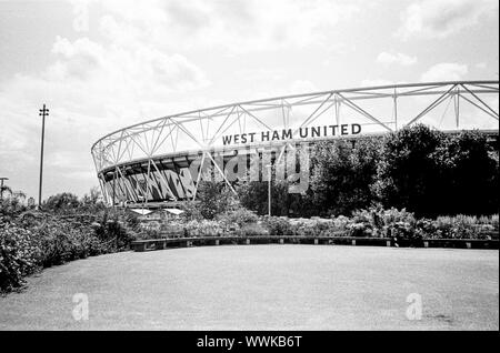 West Ham United Stadion oder London Stadion, Stratford, London, England, Vereinigtes Königreich. Stockfoto