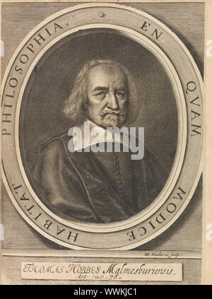 Portrait von Thomas Hobbes (1588-1679), 1642. Private Sammlung. Stockfoto