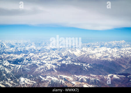 Die Berge des Himalaya, Luftaufnahme Stockfoto
