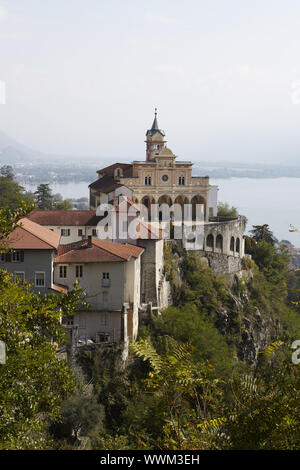 Lago Maggiore - Madonna del Sasso Stockfoto