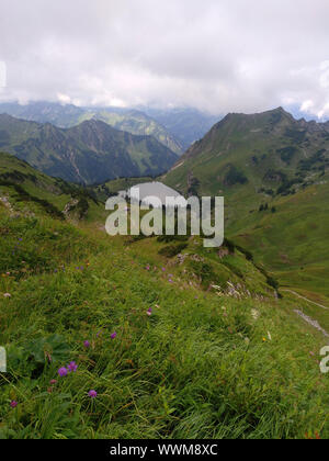 Alpin See Seealpsee in Bayern Stockfoto