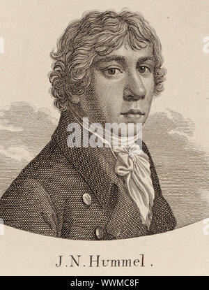 Portrait von Johann Nepomuk Hummel (1778-1837). Private Sammlung. Stockfoto