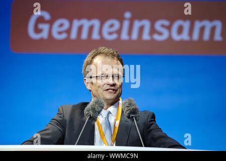 Angela Merkel, Bundeskanzlerin und Top canditate von CDU, besuche Potsdam. Stockfoto