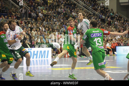 DKB Handball-Bundesliga 2013-2014, 13. Spieltag, SC Magdeburg - HSG Wetzlar Stockfoto