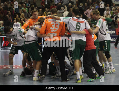 DKB Handball-Bundesliga 2013-2014, 13. Spieltag, SC Magdeburg - HSG Wetzlar Stockfoto