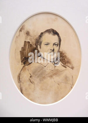 Portrait von Ehre&#xe9;de Balzac (1799-1850), C. 1829. In der Sammlung von Mus Gefunden&#xe9;e des Beaux-Arts de Tours. Stockfoto