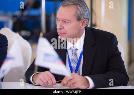 ALMATY, Kasachstan - Oktober 29,2014: Internationale wissenschaftlich-praktische Konferenz, Normung und technischen Vorschriften in der Neuen Environm Stockfoto