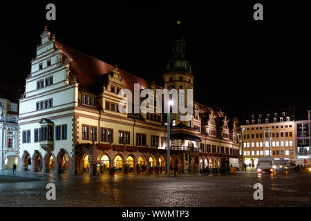 Altes Rathaus Leipzig, Sachsen, Deutschland Stockfoto