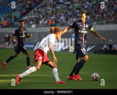 Testspiel RB Leipzig gegen Paris Saint-Germain FC am 18.7.14 Stockfoto